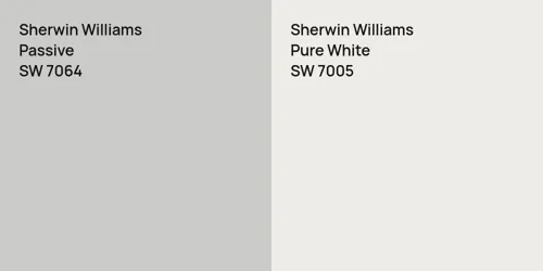 SW 7064 Passive vs SW 7005 Pure White