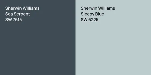 SW 7615 Sea Serpent vs SW 6225 Sleepy Blue