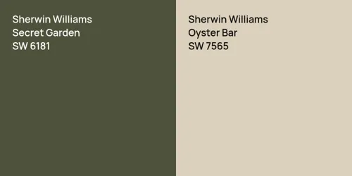 SW 6181 Secret Garden vs SW 7565 Oyster Bar