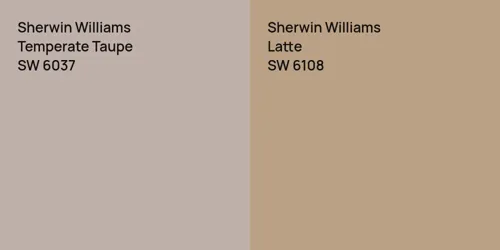 SW 6037 Temperate Taupe vs SW 6108 Latte