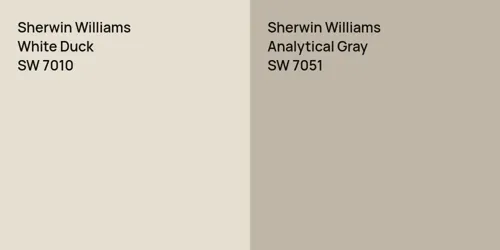 SW 7010 White Duck vs SW 7051 Analytical Gray