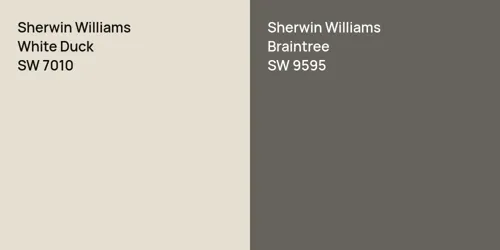 SW 7010 White Duck vs SW 9595 Braintree