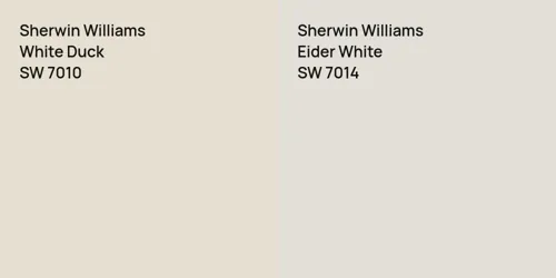 SW 7010 White Duck vs SW 7014 Eider White