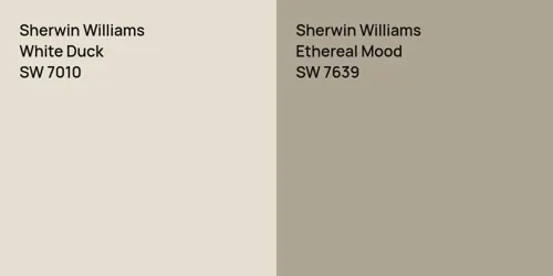 SW 7010 White Duck vs SW 7639 Ethereal Mood