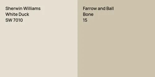 SW 7010 White Duck vs 15 Bone