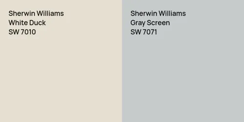 SW 7010 White Duck vs SW 7071 Gray Screen