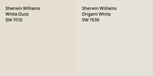 SW 7010 White Duck vs SW 7636 Origami White