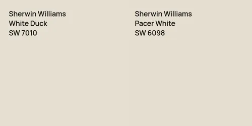 SW 7010 White Duck vs SW 6098 Pacer White