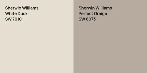 SW 7010 White Duck vs SW 6073 Perfect Greige