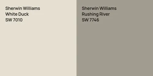 SW 7010 White Duck vs SW 7746 Rushing River