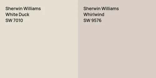 SW 7010 White Duck vs SW 9576 Whirlwind