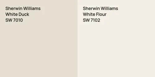 SW 7010 White Duck vs SW 7102 White Flour