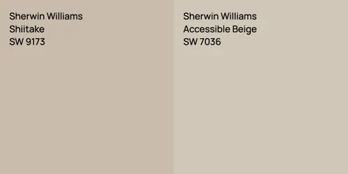 SW 9173 Shiitake vs SW 7036 Accessible Beige