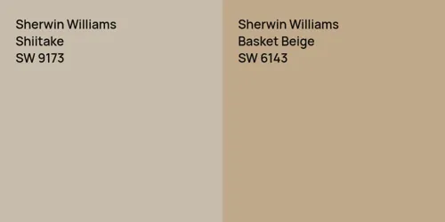 SW 9173 Shiitake vs SW 6143 Basket Beige