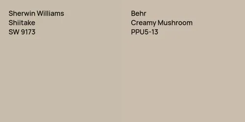 SW 9173 Shiitake vs PPU5-13 Creamy Mushroom