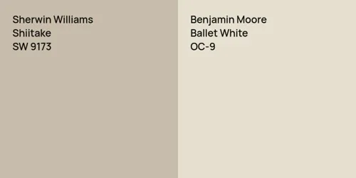 SW 9173 Shiitake vs OC-9 Ballet White