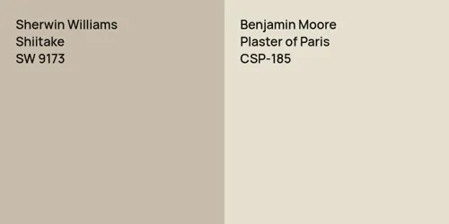 SW 9173 Shiitake vs CSP-185 Plaster of Paris