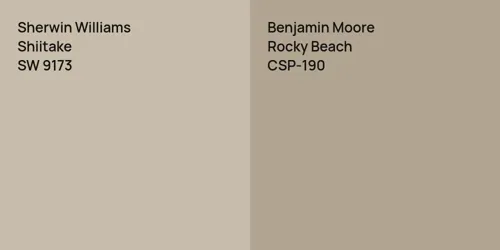 SW 9173 Shiitake vs CSP-190 Rocky Beach