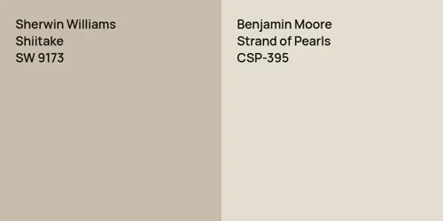 SW 9173 Shiitake vs CSP-395 Strand of Pearls