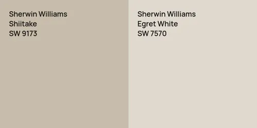 SW 9173 Shiitake vs SW 7570 Egret White