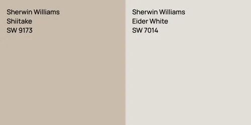 SW 9173 Shiitake vs SW 7014 Eider White