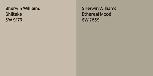 SW 9173 Shiitake vs SW 7639 Ethereal Mood