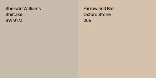 SW 9173 Shiitake vs 264 Oxford Stone