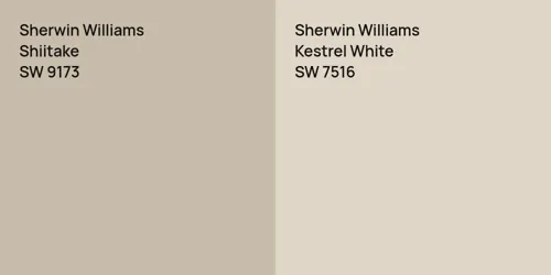 SW 9173 Shiitake vs SW 7516 Kestrel White