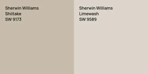 SW 9173 Shiitake vs SW 9589 Limewash