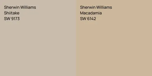 SW 9173 Shiitake vs SW 6142 Macadamia