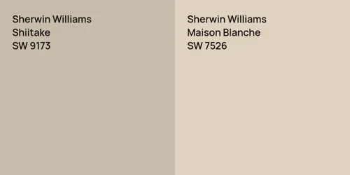 SW 9173 Shiitake vs SW 7526 Maison Blanche