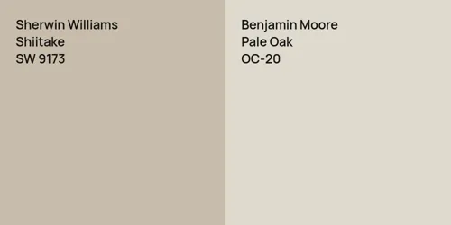 SW 9173 Shiitake vs OC-20 Pale Oak