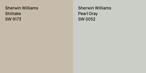 SW 9173 Shiitake vs SW 0052 Pearl Gray