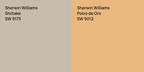 SW 9173 Shiitake vs SW 9012 Polvo de Oro