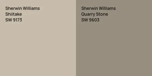 SW 9173 Shiitake vs SW 9603 Quarry Stone