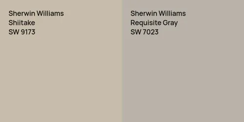 SW 9173 Shiitake vs SW 7023 Requisite Gray