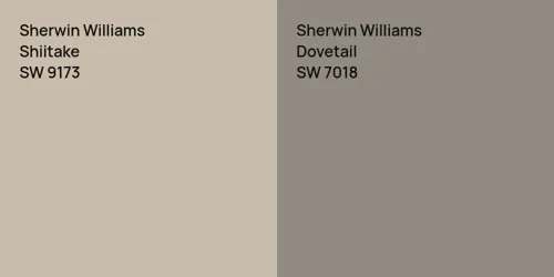 SW 9173 Shiitake vs SW 7018 Dovetail