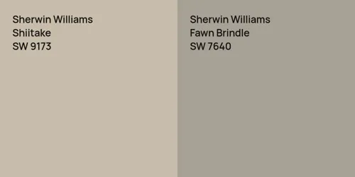 SW 9173 Shiitake vs SW 7640 Fawn Brindle