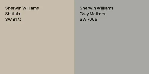 SW 9173 Shiitake vs SW 7066 Gray Matters