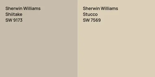 SW 9173 Shiitake vs SW 7569 Stucco