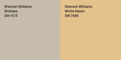 SW 9173 Shiitake vs SW 7685 White Raisin