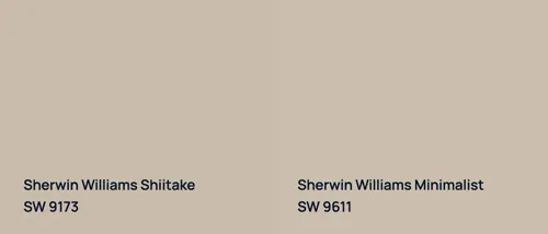 SW 9173 Shiitake vs SW 9611 Minimalist