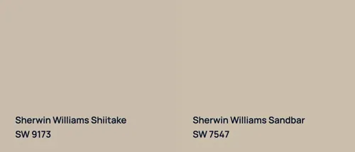 SW 9173 Shiitake vs SW 7547 Sandbar