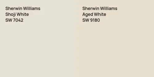 SW 7042 Shoji White vs SW 9180 Aged White