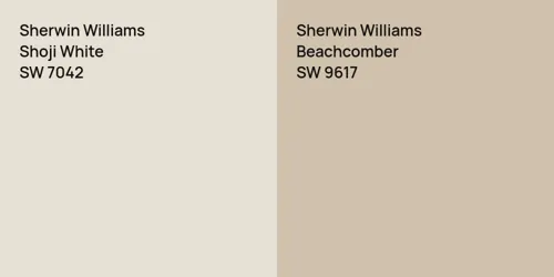 SW 7042 Shoji White vs SW 9617 Beachcomber