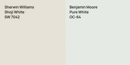 SW 7042 Shoji White vs OC-64 Pure White