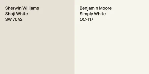 SW 7042 Shoji White vs OC-117 Simply White