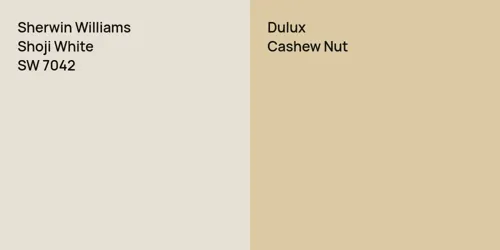 SW 7042 Shoji White vs null Cashew Nut