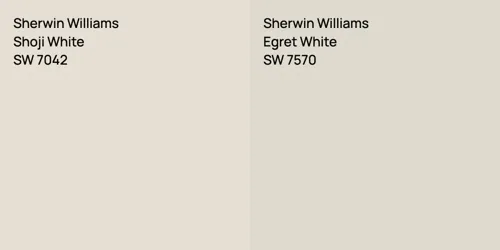 SW 7042 Shoji White vs SW 7570 Egret White