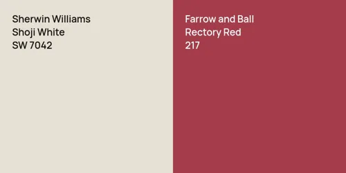 SW 7042 Shoji White vs 217 Rectory Red